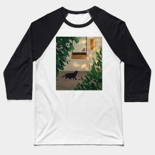 Cat in the Courtyard II Baseball T-Shirt